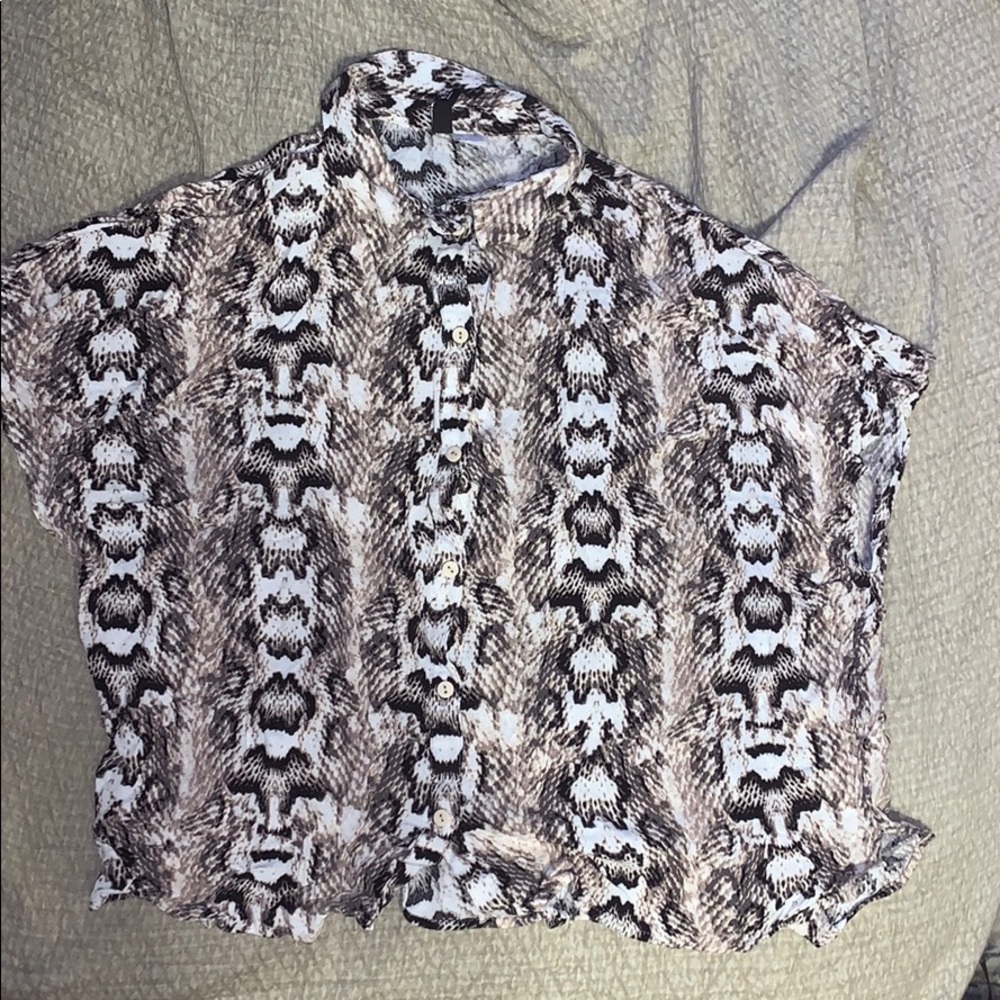 Snake Print Button Up - image 1